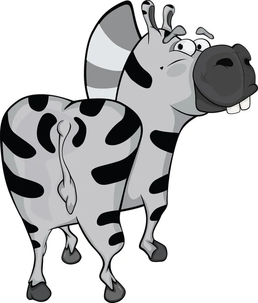Zebra. Cartoon — Stockvector