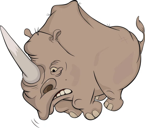 Rhinocéros .Cartoon — Image vectorielle