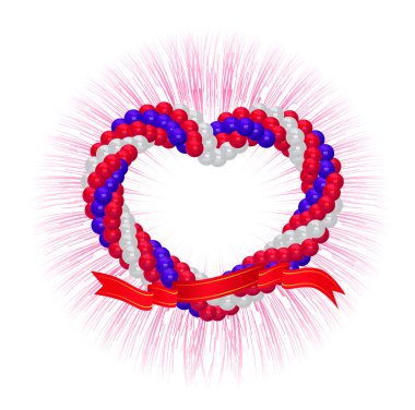 Heart from balloons clipart