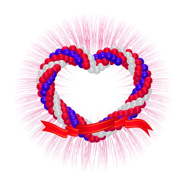Coeur de ballons — Image vectorielle