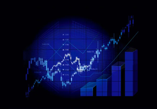 Фондовий ринок графіки — стоковий вектор