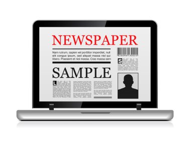 Online newspaper clipart