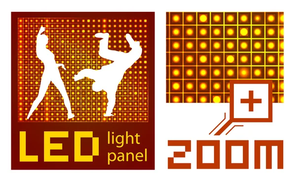 LED dioda displej pozadí panelu — Stockový vektor