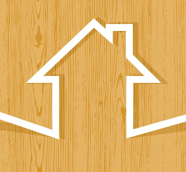 Dom drewniany koncepcja — Wektor stockowy