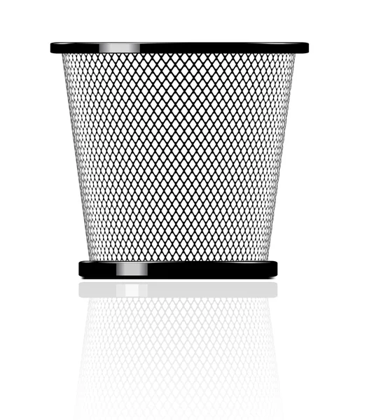 現実的な光沢のあるゴミ箱のアイコンの図 — ストックベクタ