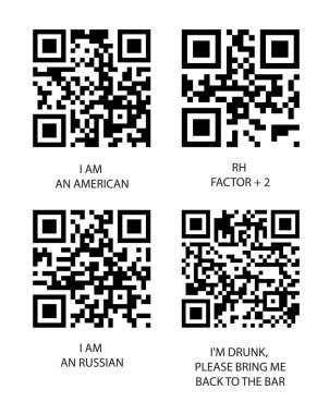 Qr and bbm code. Vector set clipart