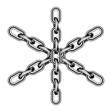 Iron chain isolated on white background clipart