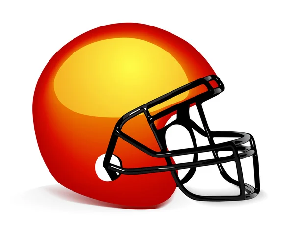 Футбольный шлем на белом — стоковый вектор