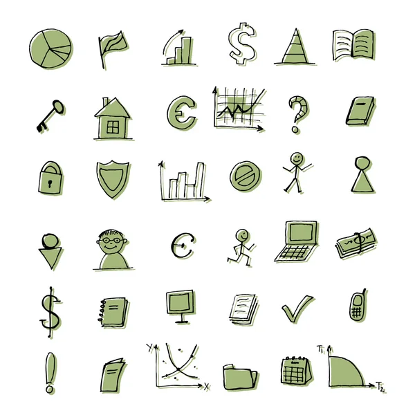 Набор финансовых иконок для Вашего дизайна — стоковый вектор