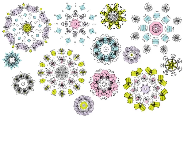 Геометричні квіти, фон для вашого дизайну — стоковий вектор
