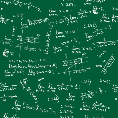 sorunsuz geçmiş yazı tahtası üzerinde matematik formülleri ile
