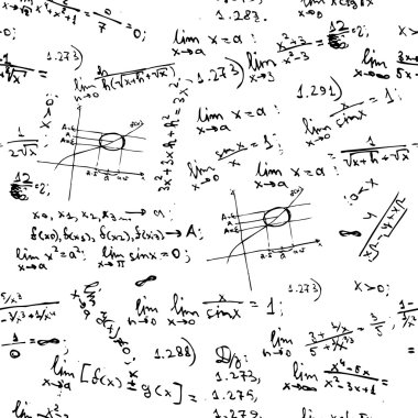 sorunsuz geçmiş yazı tahtası üzerinde matematik formülleri ile