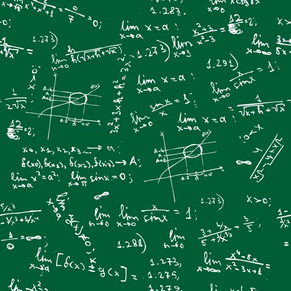 黒板に数学の数式とのシームレスな背景 — ストックベクタ