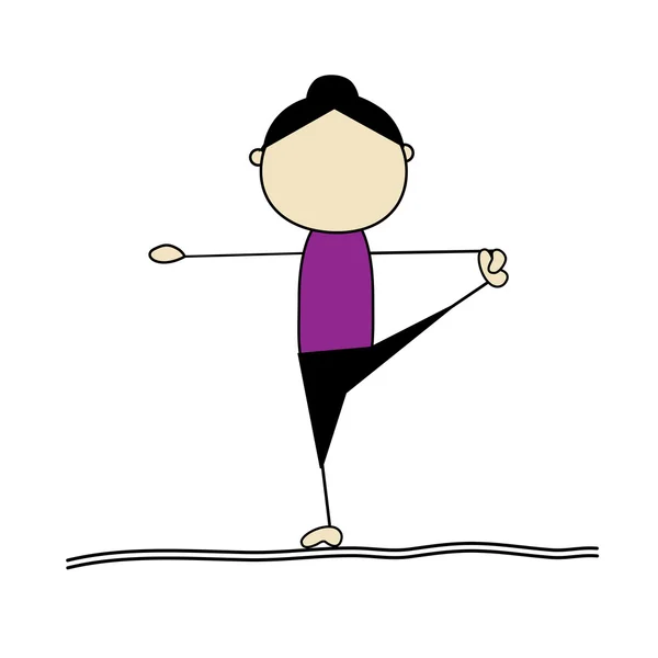 Woman practicing yoga — Stock Vector © Kudryashka #5657823