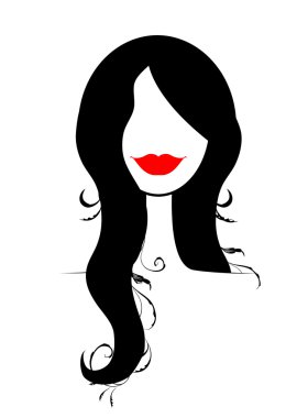 Fashion woman portrait for your design clipart