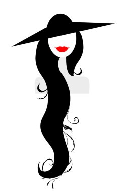 Fashion woman portrait for your design clipart