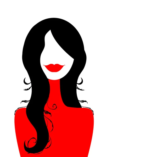 Módní žena portrét pro váš design — Stockový vektor