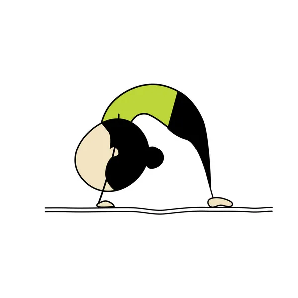 Žena cvičí jógu — Stockový vektor