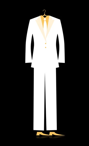 Чоловічий костюм для вашого дизайну — стоковий вектор
