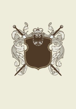 Heraldic shield clipart