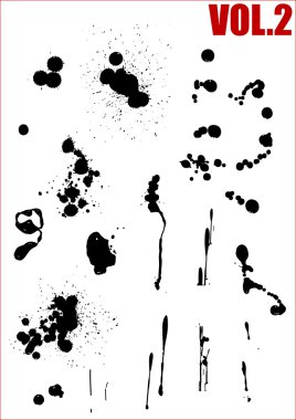 Ink splashes clipart