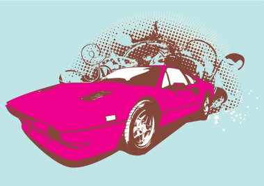 Retro car clipart