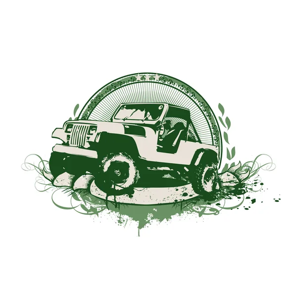 Vintage military vehicle — Stock Vector