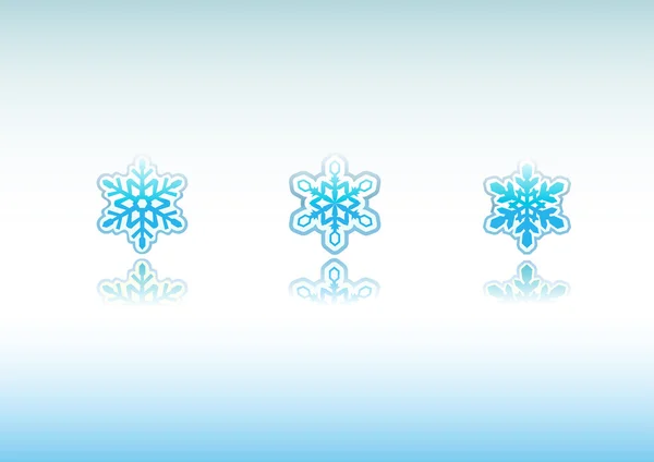 Set di icone fiocchi di neve — Vettoriale Stock