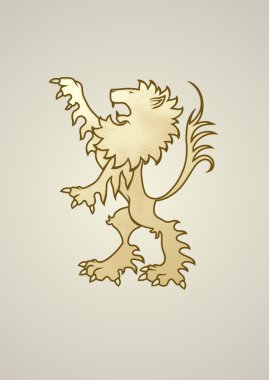 Ancient coat of arms lion clipart