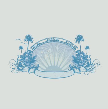 The tropical ocean coast clipart