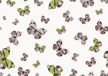 Funky butterflies clipart