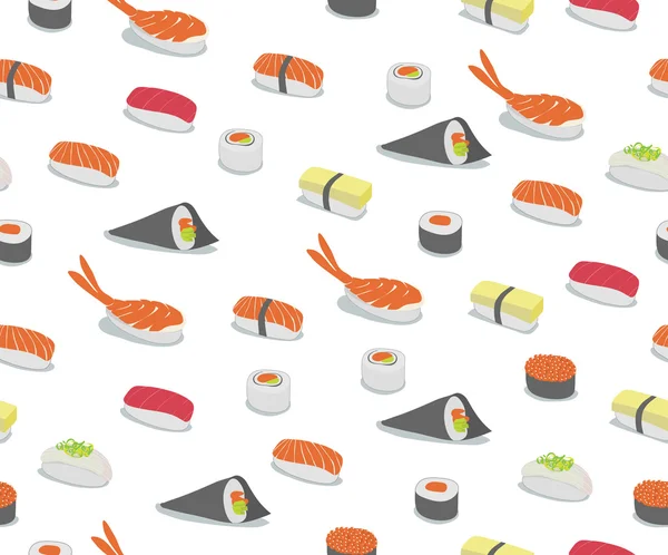 Patrón de sushi — Vector de stock