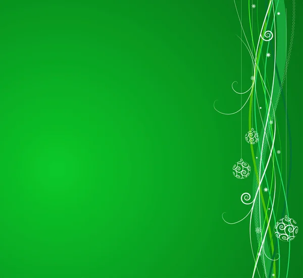 Green Christmas background — Vector de stoc