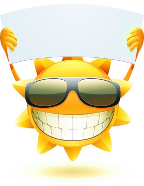 Happy summer sun clipart