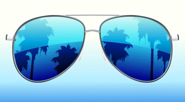 Sonnenbrille mit Spiegelung — Stockfoto