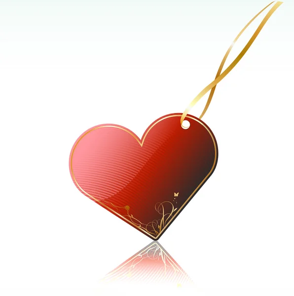 Κόκκινη καρδιά σχήμα — Διανυσματικό Αρχείο
