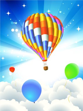 Hot air balloon clipart