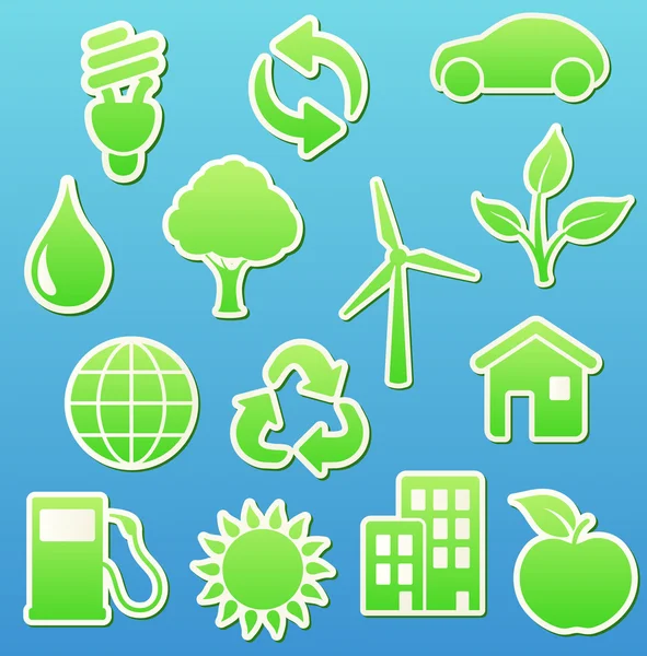 Eco ikony — Stock fotografie