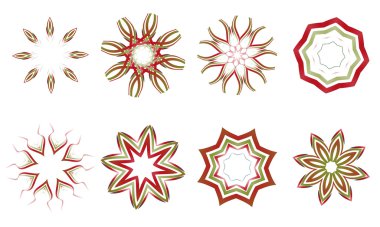 Floral and ornamental elements clipart