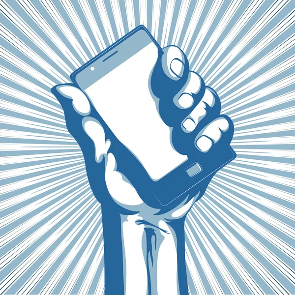 Teléfono celular moderno en la mano — Foto de Stock