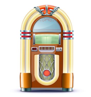 Classic juke box clipart