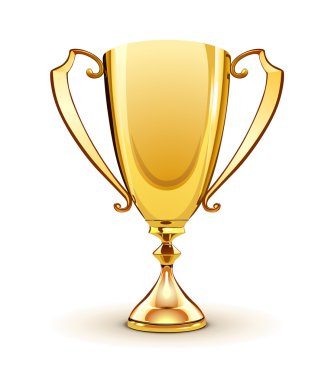 Golden trophy view clipart