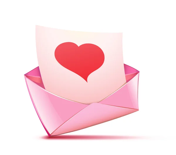 Envelope rosa — Fotografia de Stock