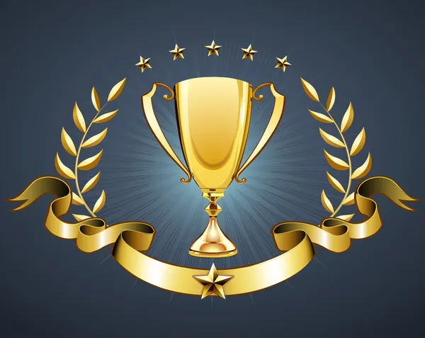 Золотой трофей — стоковое фото