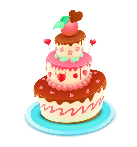 Kreskówka ciasto — Zdjęcie stockowe