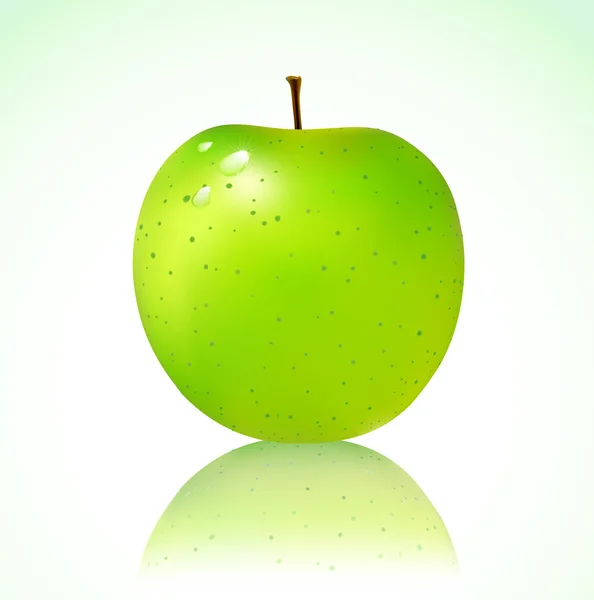 Manzana verde — Vector de stock