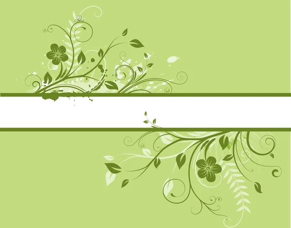 Floral Decorative banner — Stock Vector