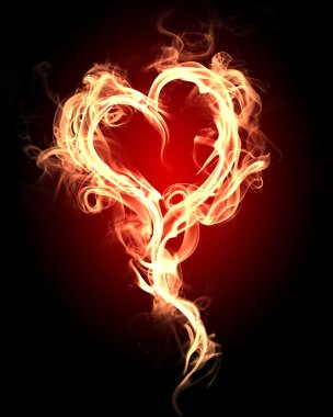 Burning hearts clipart