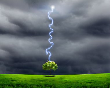 Thunderstorm and lighting clipart