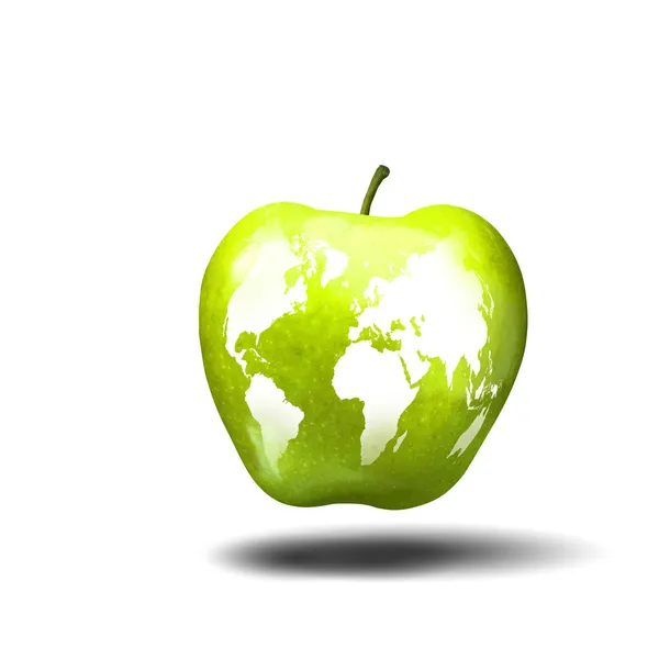 Apple vertegenwoordigen aarde — Stockfoto